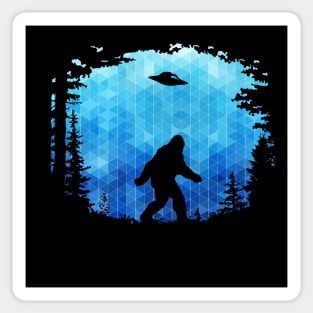 I Want To Believe (blue poly background) Sticker